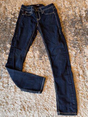 FRAGILE Blue Jeans Low Rise Contrast Stitching Women’s Medium